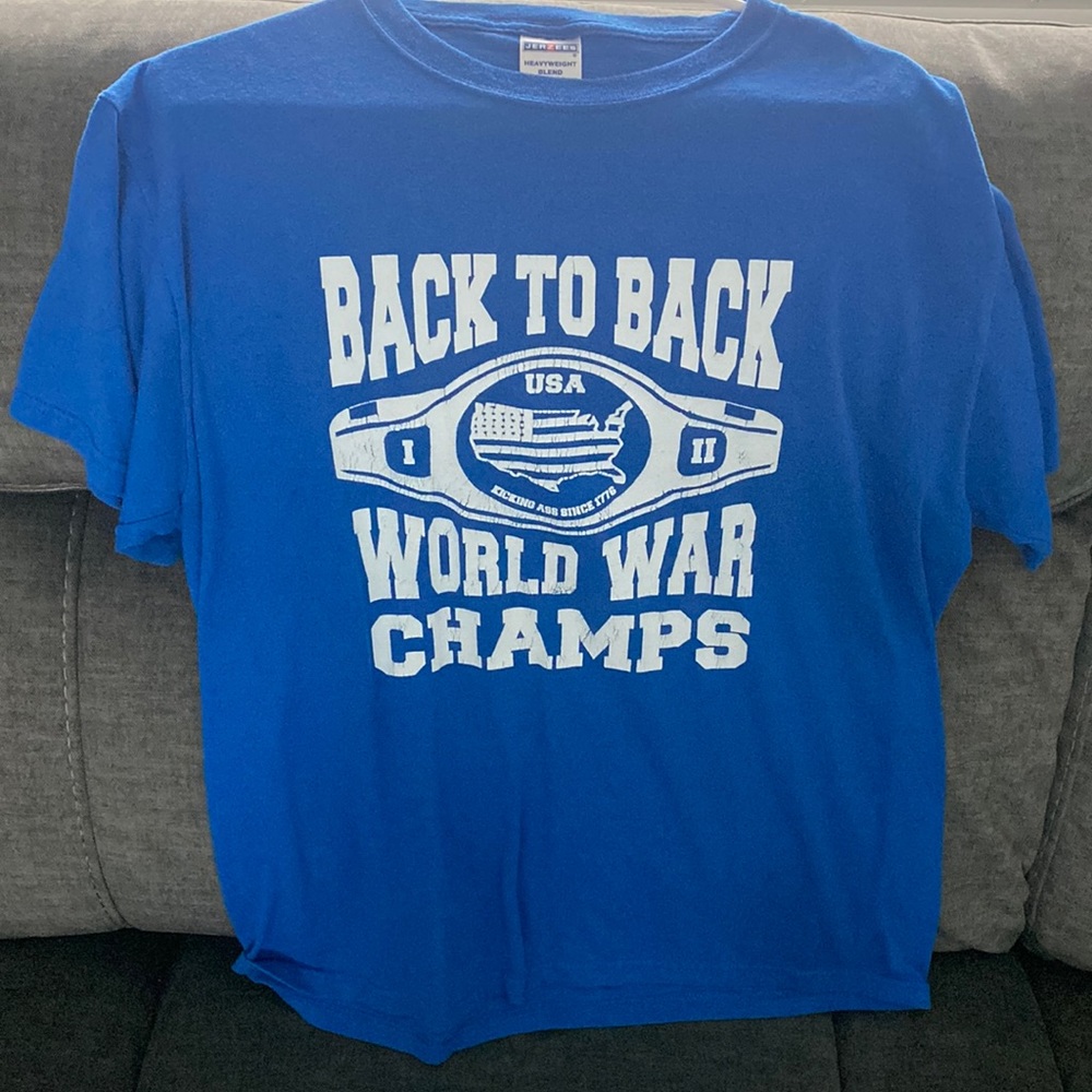 Back to Back World War Champs T-Shirt - Large